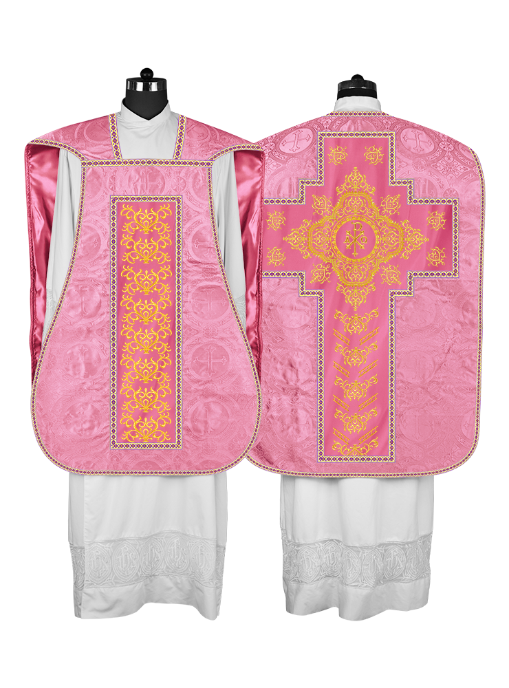 Traditional Fiddleback Vestments with Motifs and Trims