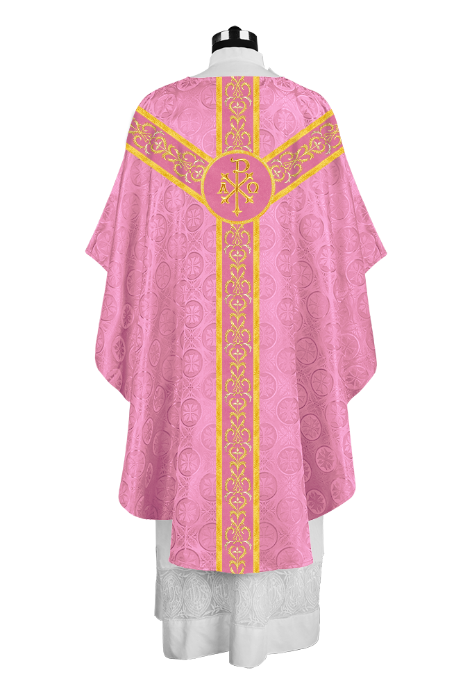 Gothic Chasuble with Y-Type Embroidered Orphrey and Motif