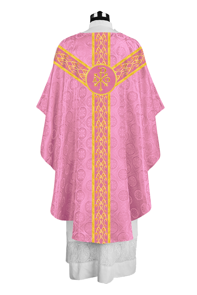 Exquisite Gothic Chasuble with Ornate Embroidery Trims