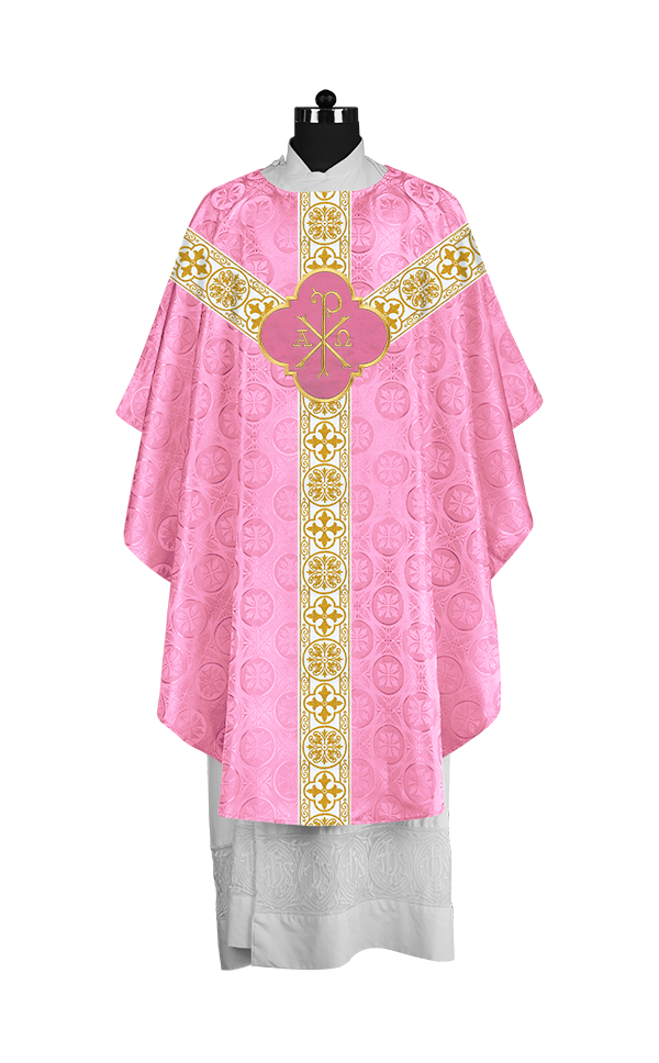Gothic Chasuble with Woven Braided Orphrey Detailing