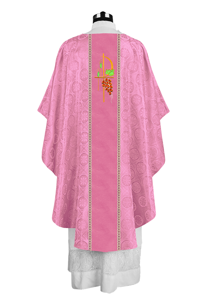 Premium Gothic Chasuble Adorned with Embroidered Motif