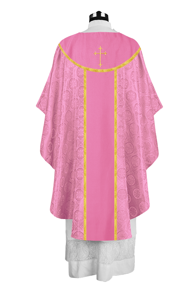 Ornate Gothic Chasuble with embroidered Cross Motif