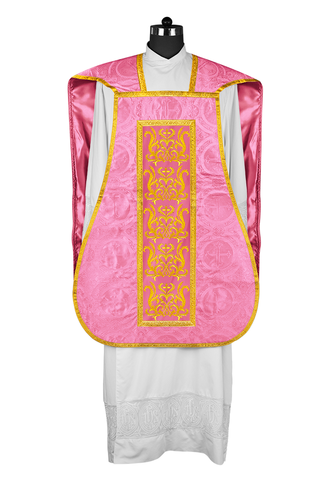 Fiddleback vestment with golden orphrey - Spiritus Collection