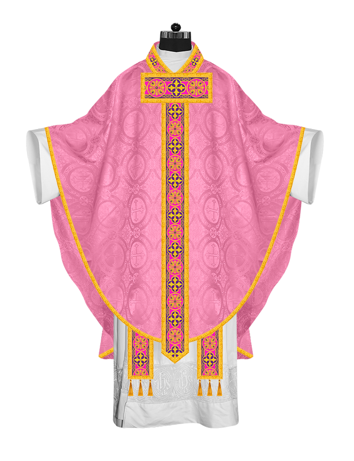 Gothic Chasuble Vestment with Braided Orphrey