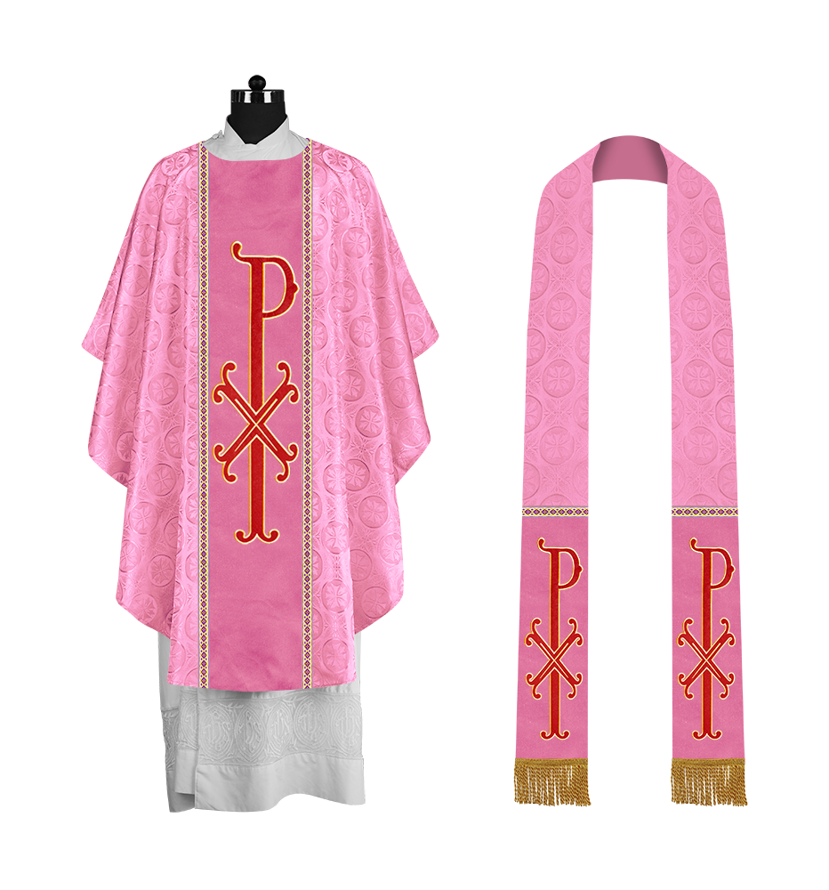 Gothic Chasuble with Ornate PAX Design