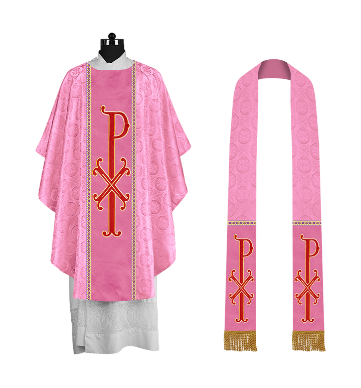 Gothic Chasuble with Ornate PAX Design