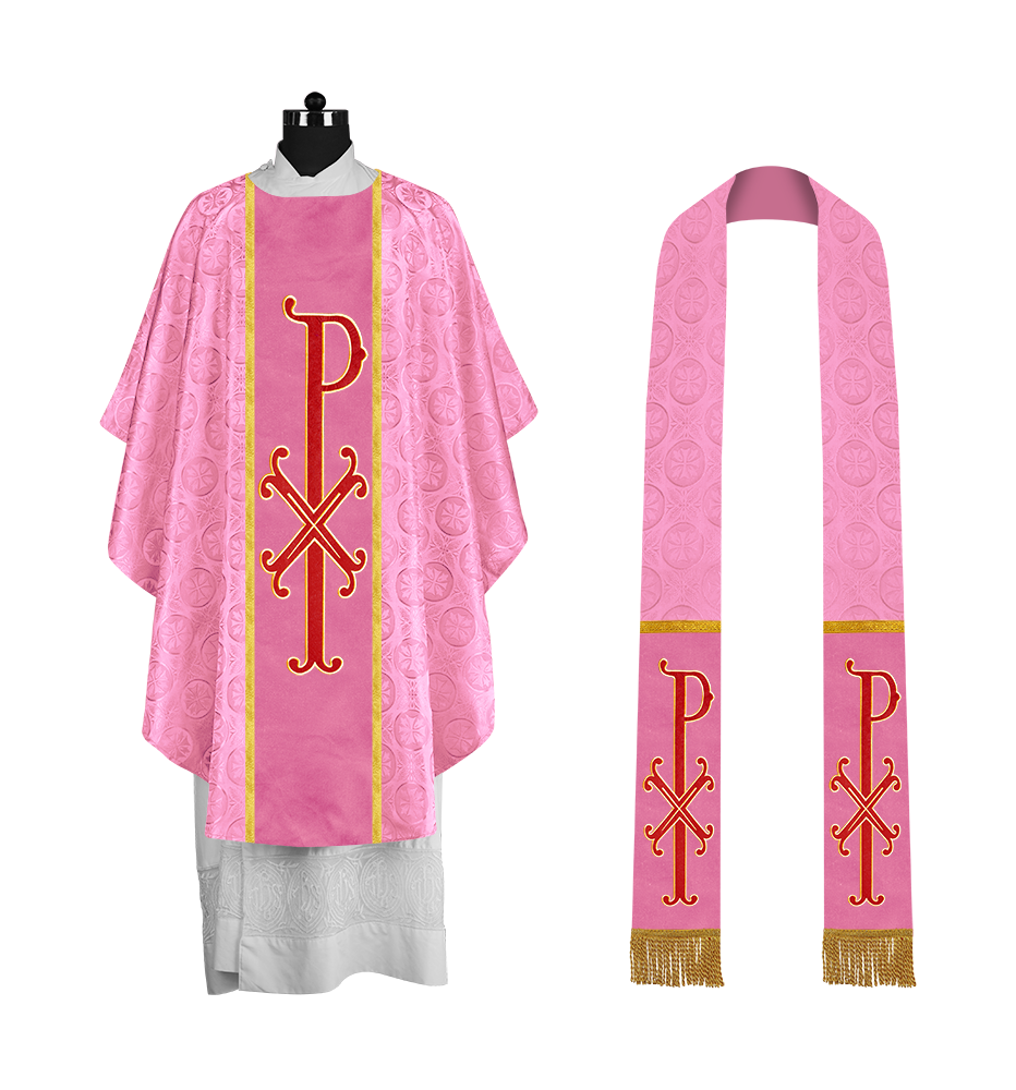 Gothic Chasuble with Ornate PAX Design