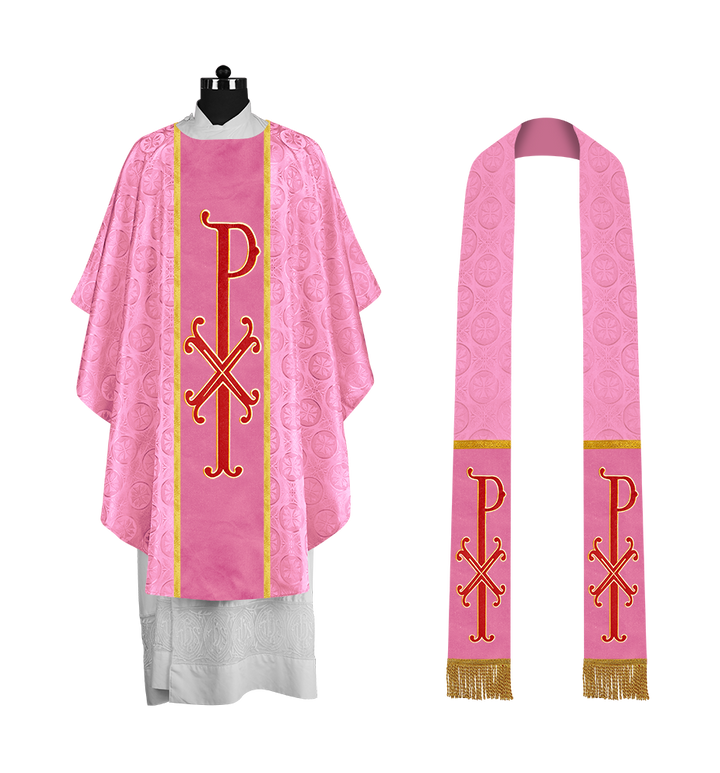 Gothic Chasuble with Ornate PAX Design