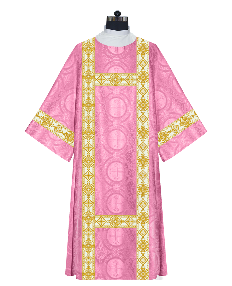 Deacon Dalmatic Vestments with white diamond lace