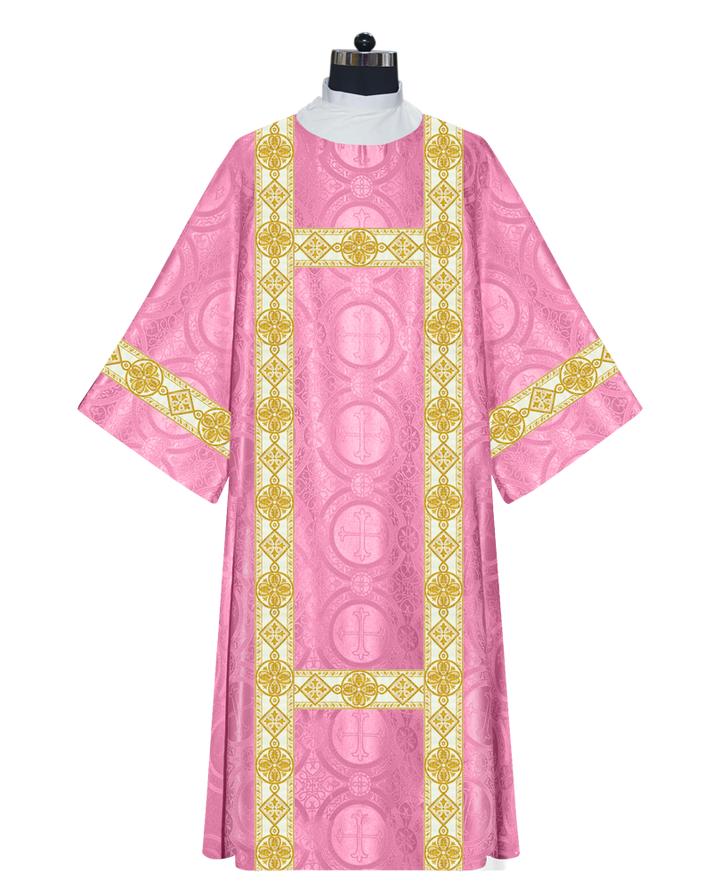 Deacon Dalmatic Vestments with white diamond lace