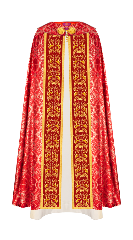 GOTHIC COPE EXECUTED WITH EMBROIDERED ORPHREY