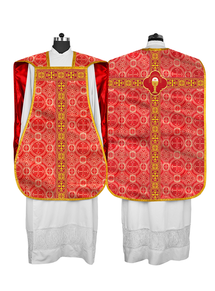 Roman Chasuble Fiddleback with Braided Trims