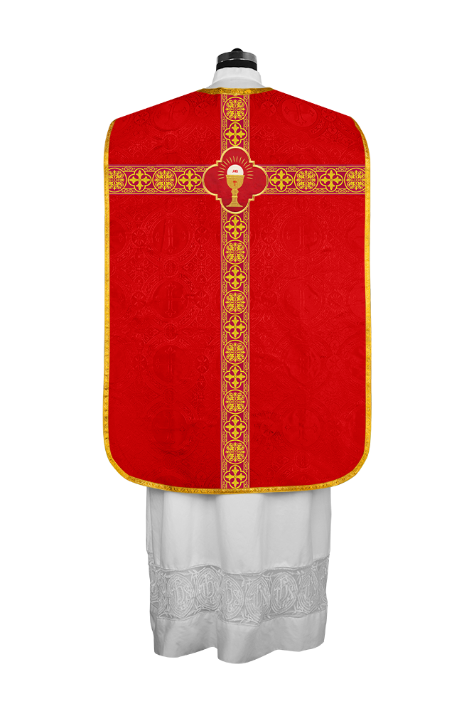Roman Chasuble Fiddleback with Braided Trims