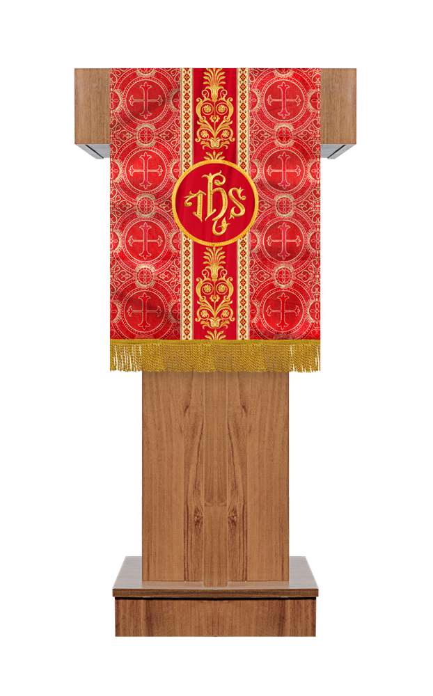 Pulpit/Lectern with Litugical Motif and Embroidery trims