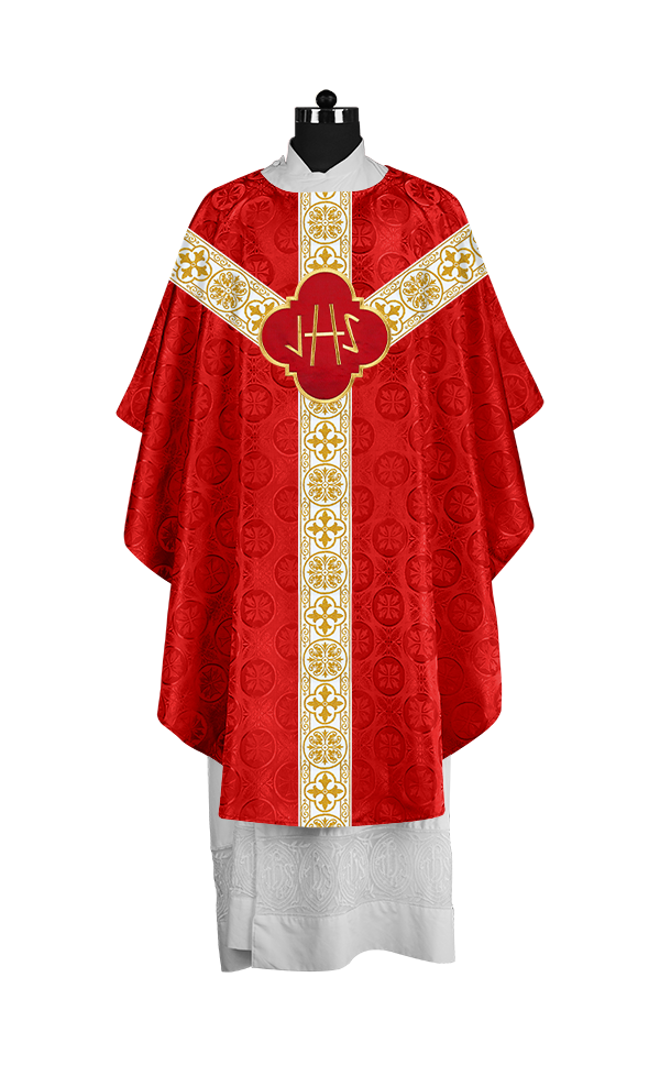 Gothic Chasuble with Woven Braided Orphrey Detailing