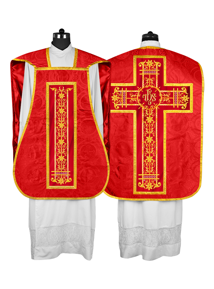 Roman embroidered chasuble vestment - Contemporary collection