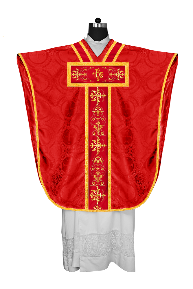 ST PHILIP NERI CHASUBLE WITH EMBROIDERED LACE