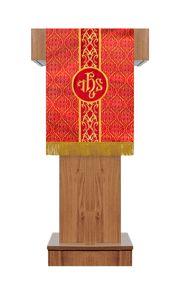 PULPIT/LECTERN WITH BRAIDED ORPHREY