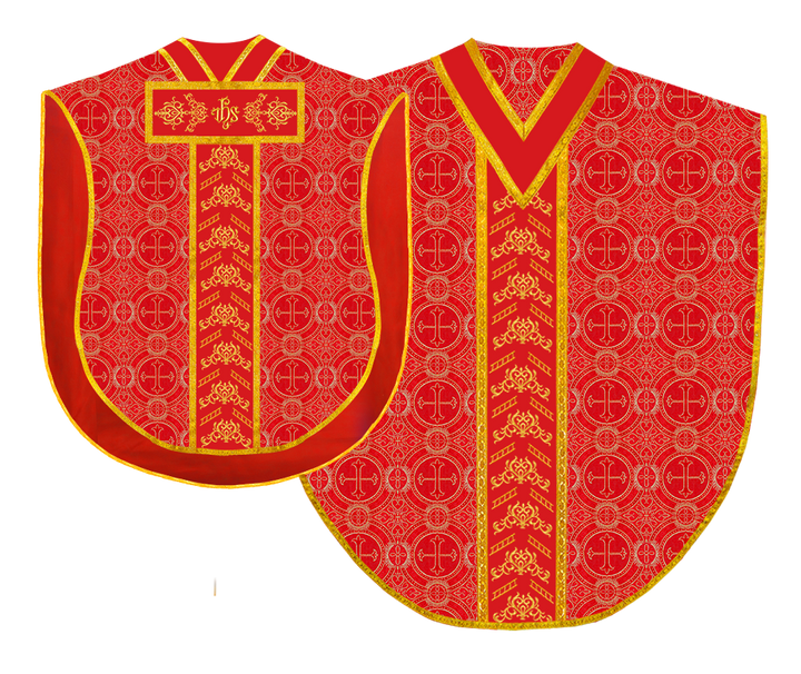 BORROMEAN CHASUBLE WITH ADORNED TRIMS
