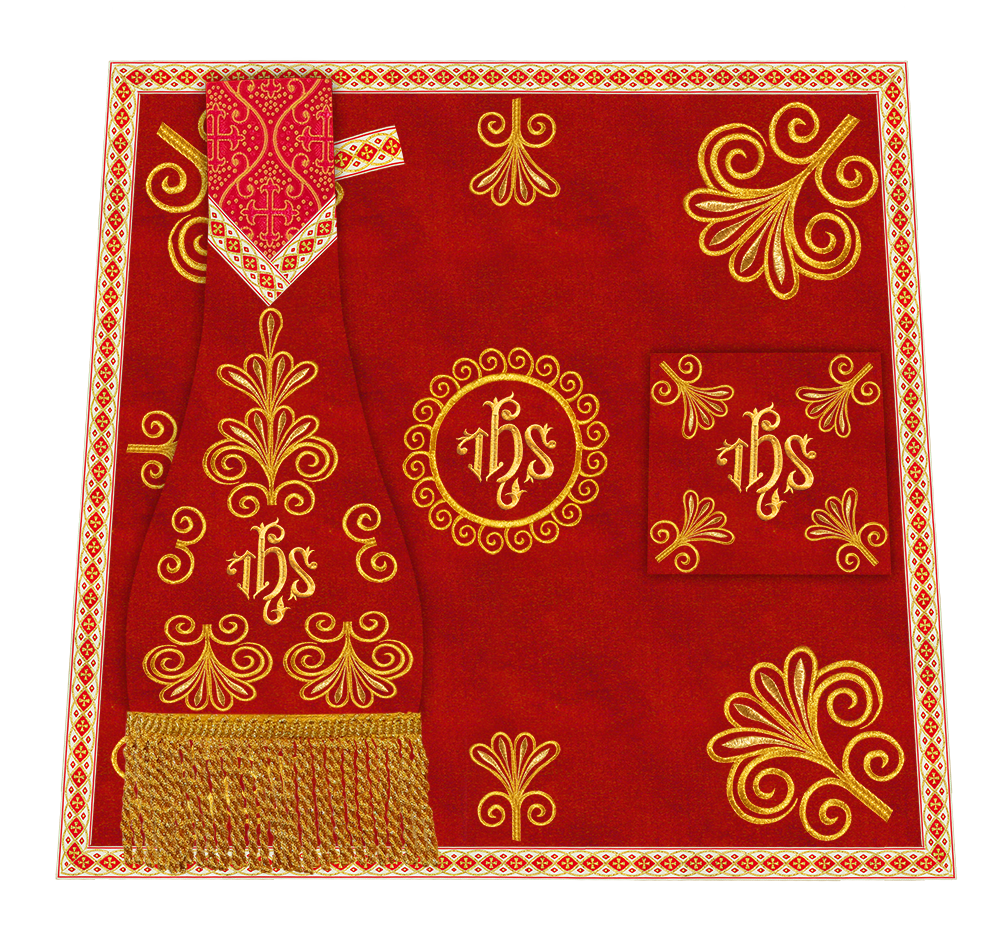 Ornate Embroidery Mass Set with Motif