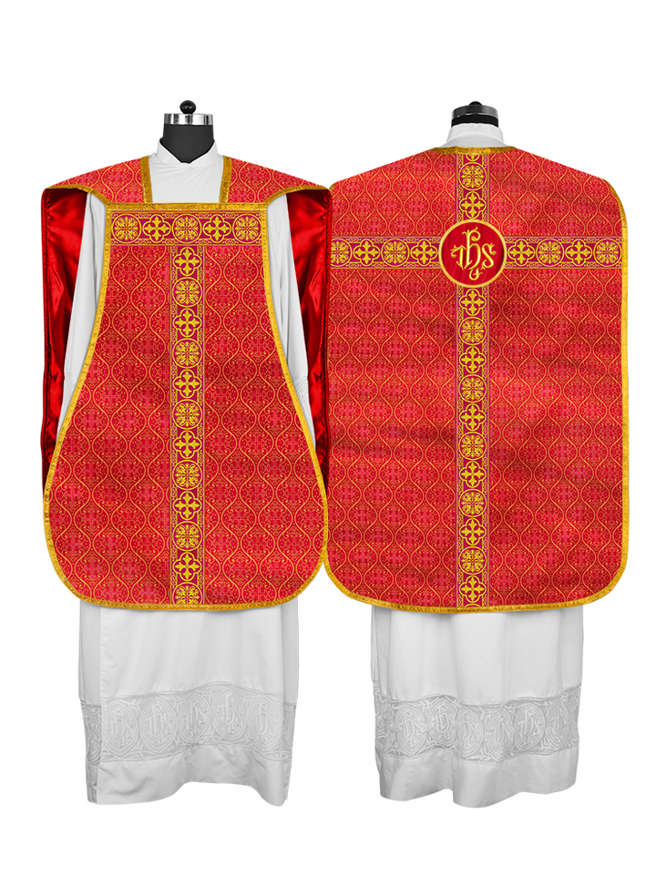 Fiddleback Vestment with Motif and Woven Braided Trims