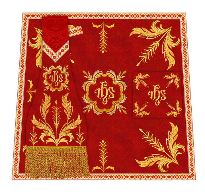 Mass Set Vestment with Embroidery Trims
