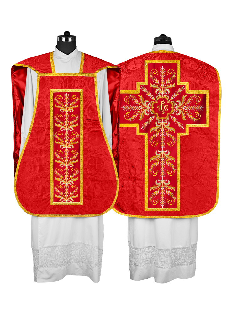 Chasuble Roman Fiddleback Vestment - Sanctus Collection