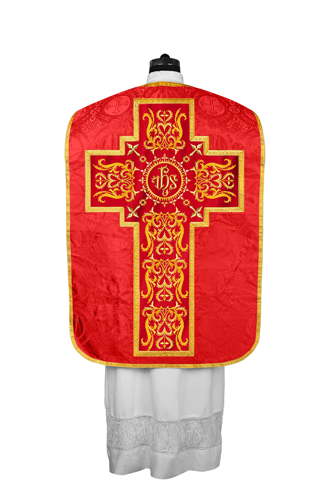 Fiddleback vestment with golden orphrey - Spiritus Collection
