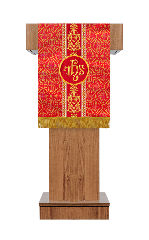 Pulpit/Lectern with Litugical Motif and Embroidery trims