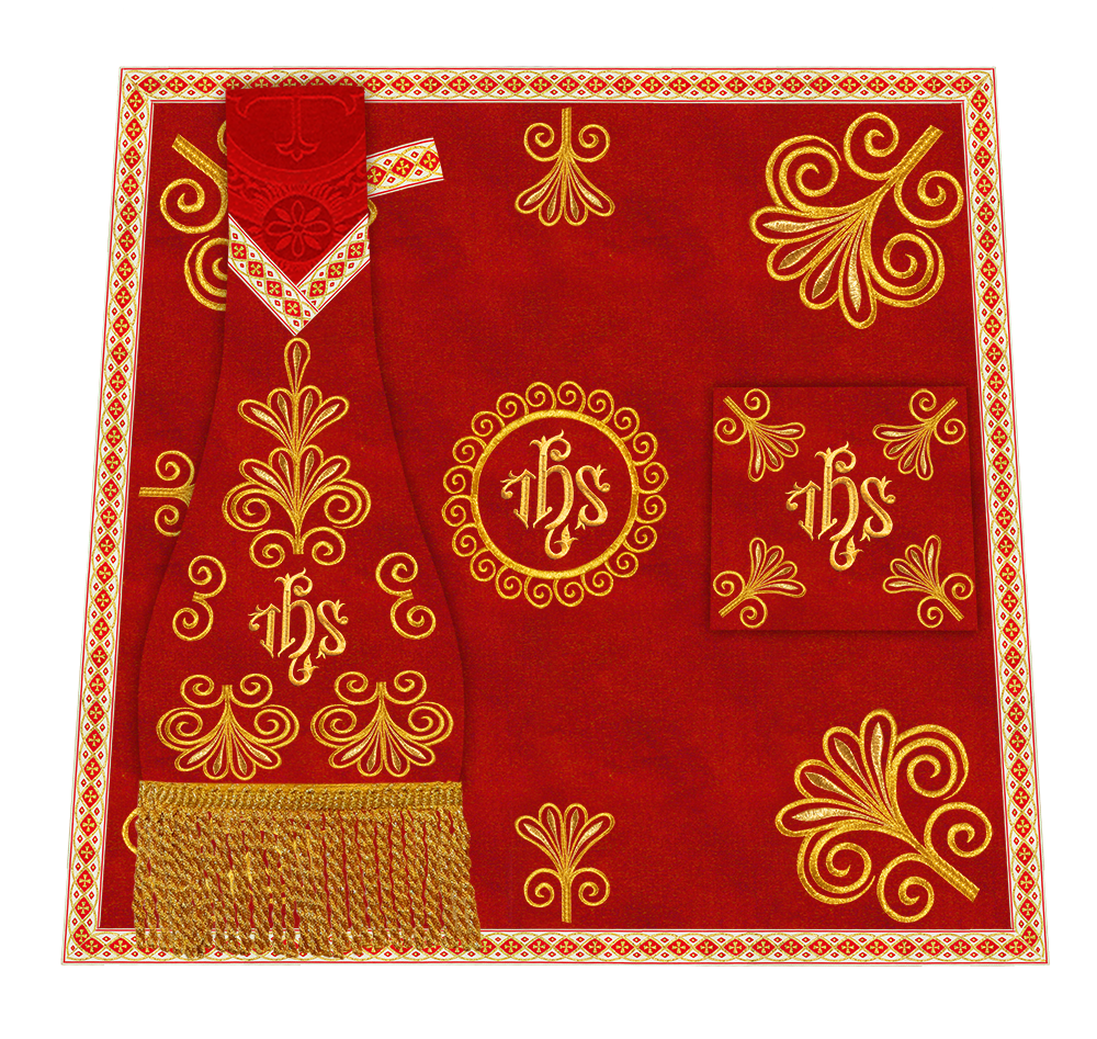 Ornate Embroidery Mass Set with Motif