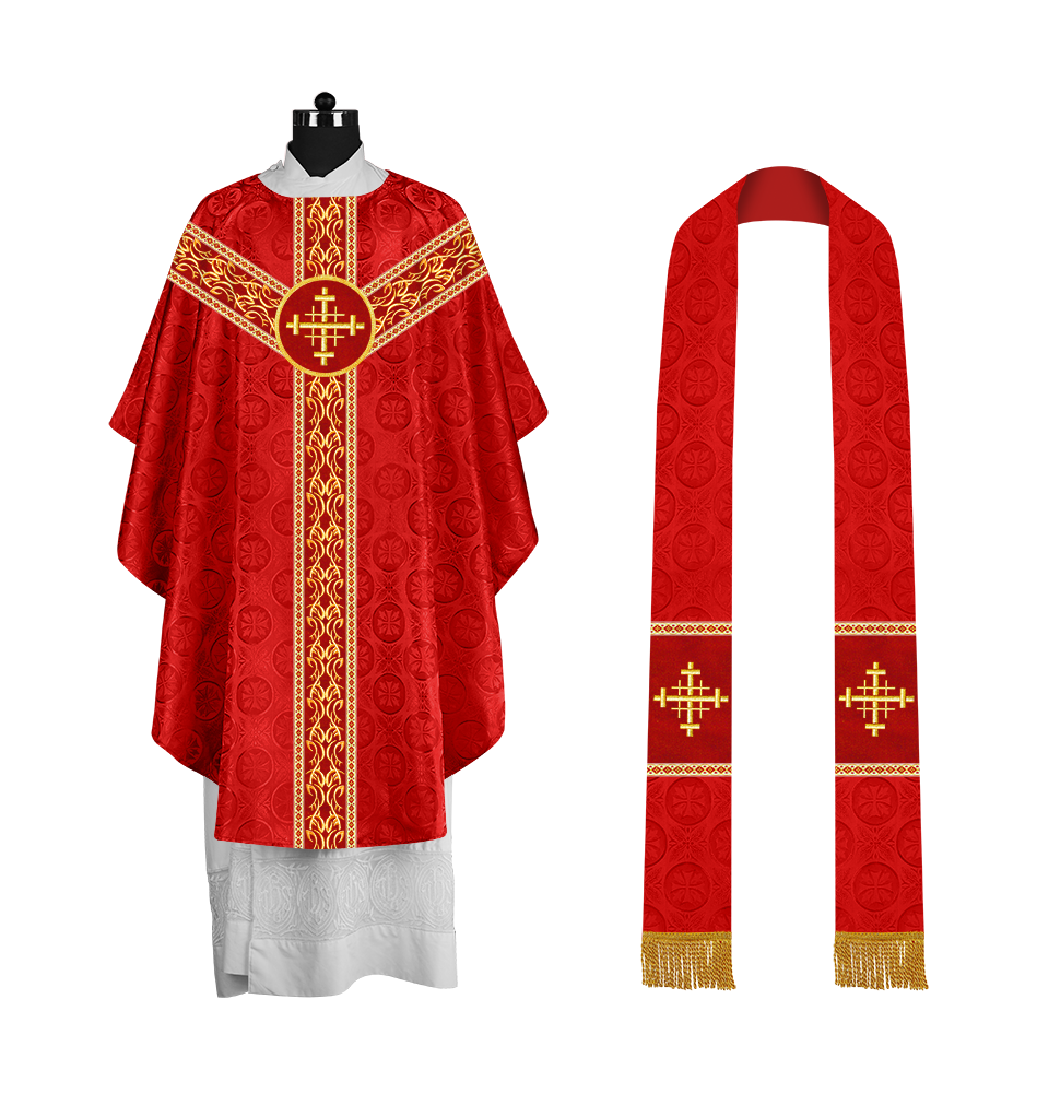 Gothic Chasuble with Y-type Embroidered Orphrey