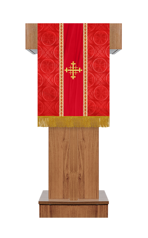 Pulpit/Lectern adorned with Embroidered Motif