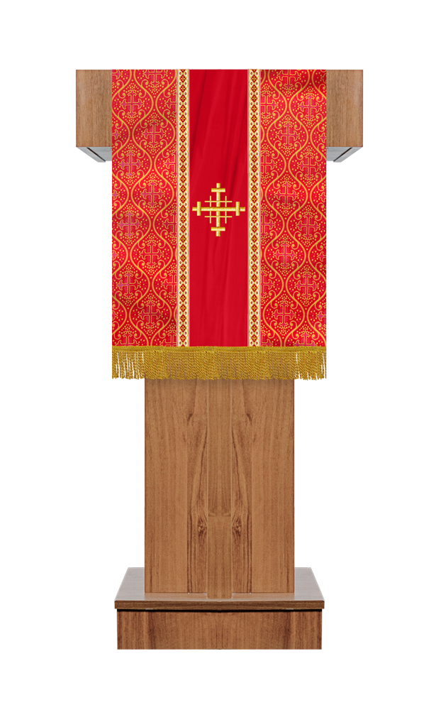 Pulpit/Lectern with Spiritual Motif and Trims