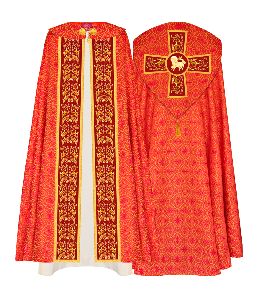 GOTHIC COPE EXECUTED WITH EMBROIDERED ORPHREY