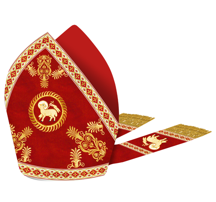 Catholic Mitre with Embroidery and Trims