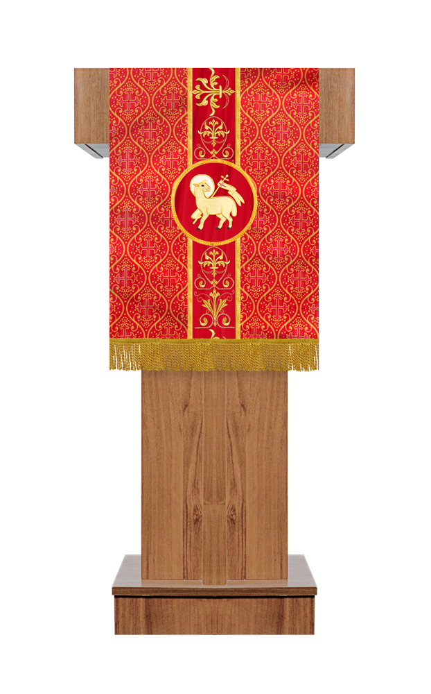 PULPIT/LECTERN WITH EMBROIDERED TRIM