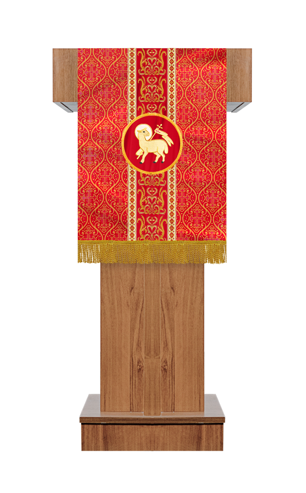 Pulpit/Lectern with Motif and Adorned woven braided and Trims