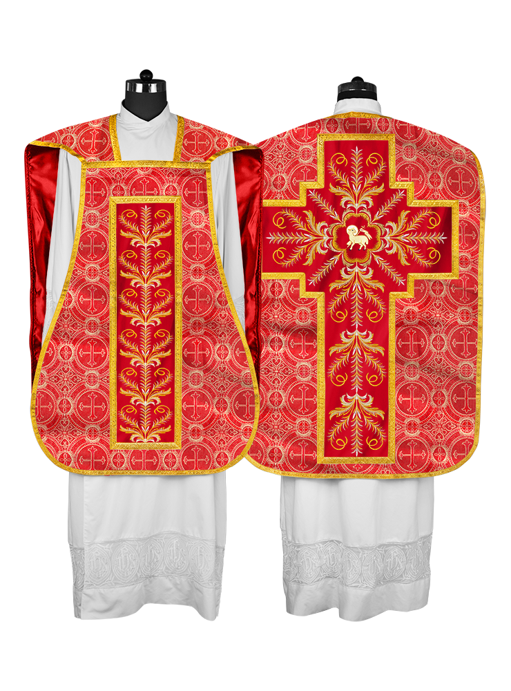 Chasuble Roman Fiddleback Vestment - Sanctus Collection