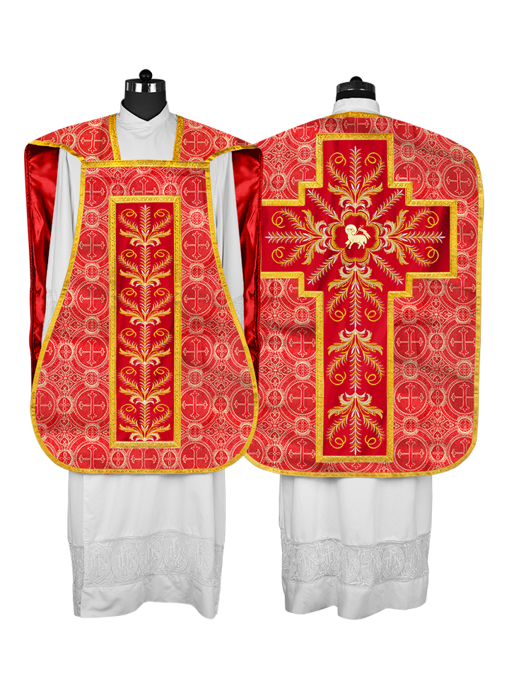 Chasuble Roman Fiddleback Vestment - Sanctus Collection
