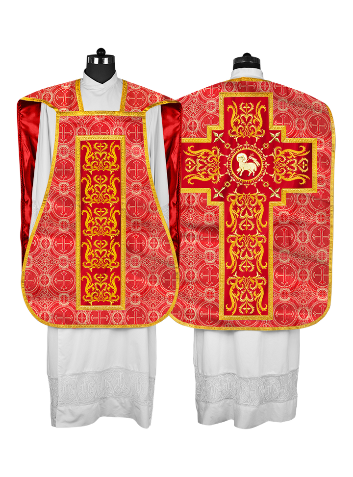 Fiddleback vestment with golden orphrey - Spiritus Collection