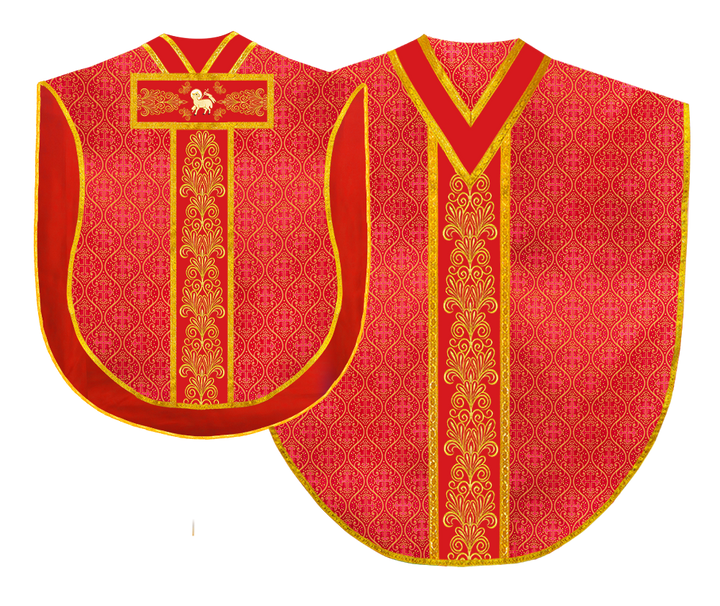 BORROMEAN CHASUBLE WITH EMBROIDERED LACE