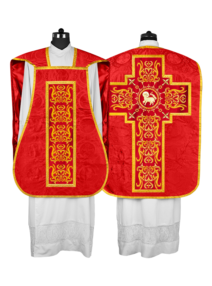 Fiddleback vestment with golden orphrey - Spiritus Collection