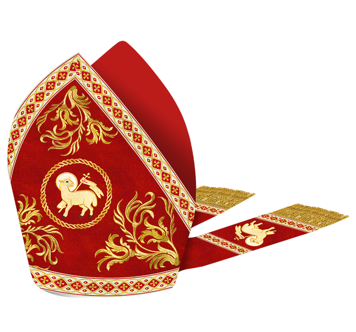 Roman Mitre with Liturgical Motif and Trims