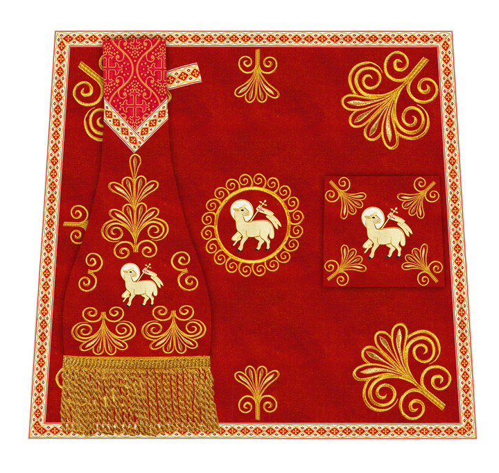 Ornate Embroidery Mass Set with Motif