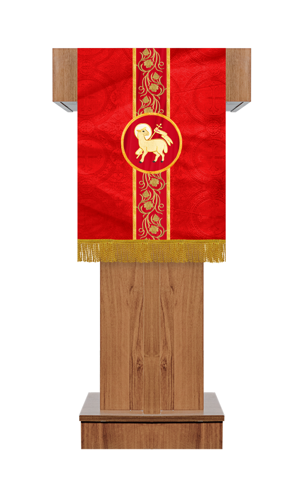 PULPIT/LECTERN WITH GRAPES EMBROIDERY TRIM