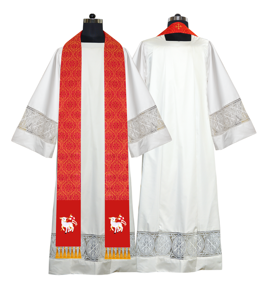 Embroidered Minister Stole with Spiritual Motif