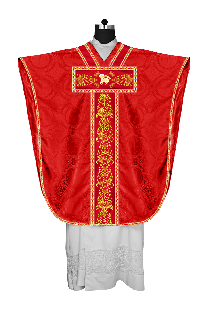 SPIRITUAL BORROMEAN CHASUBLE WITH Y TYPE ORPHREY AND TRIMS