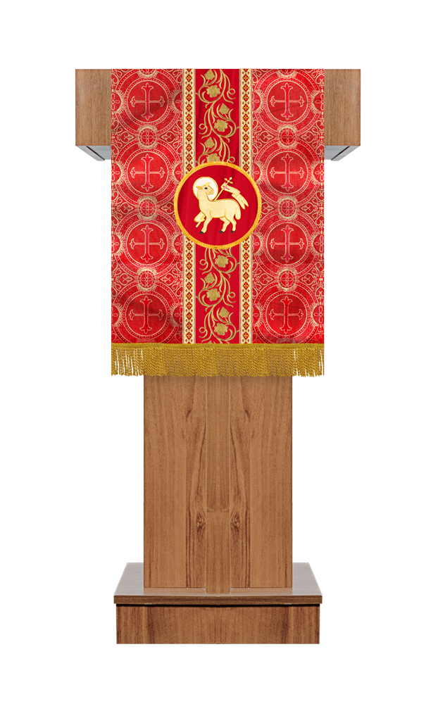 Pulpit/Lectern with Grapes Embroidered Trims and Motif