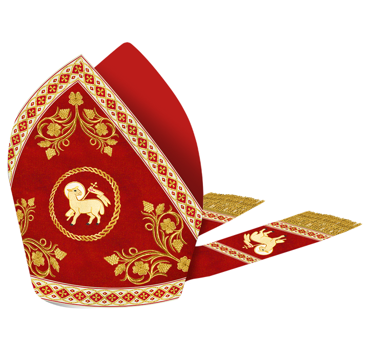 Mitre with Grapes Embroidery and Trims