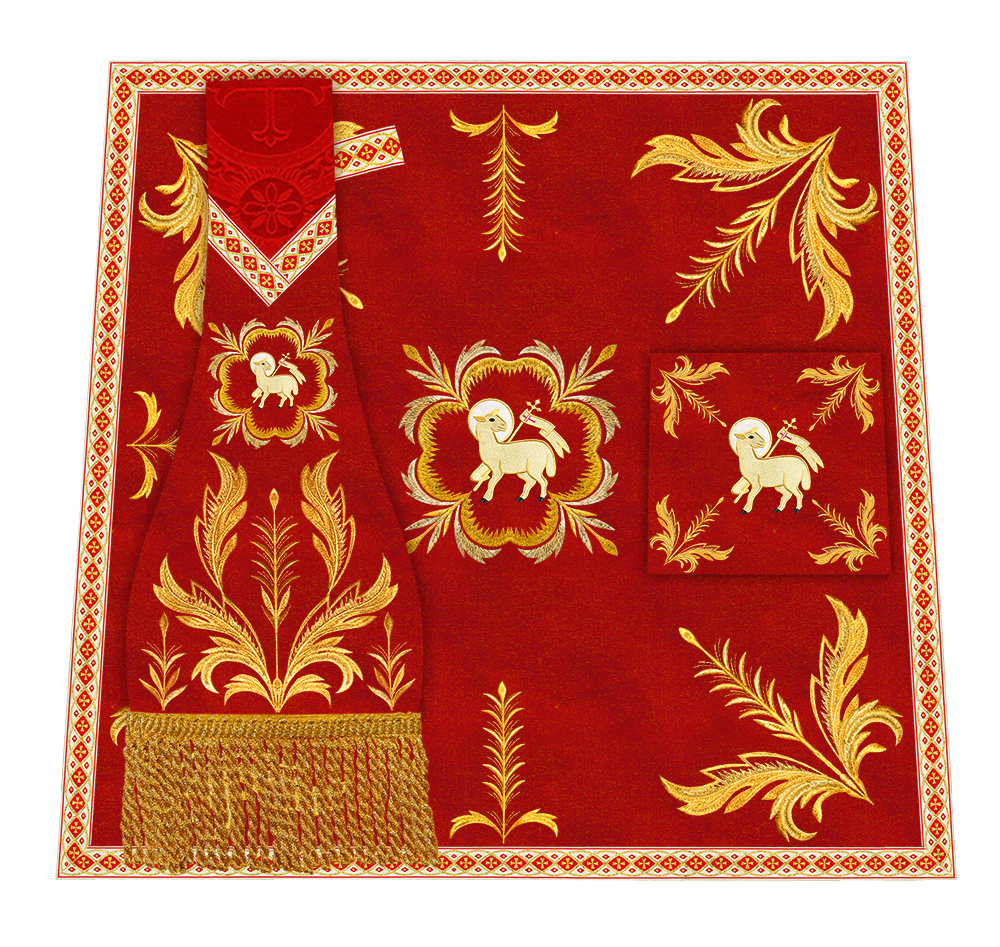Mass Set Vestment with Embroidery Trims